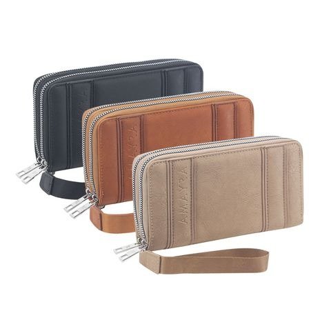 Producto - BILLETERA MUJER 2 CIERRES LISA 19X10CM