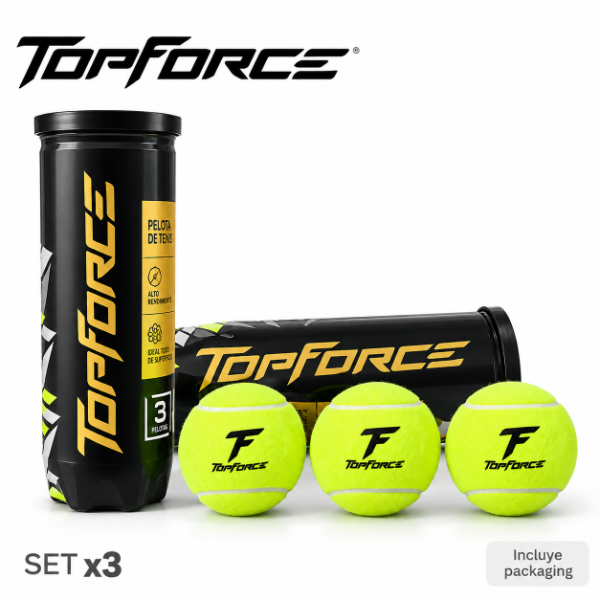 Producto - PELOTAS DE PADEL TOP FORCE TUBO X3 UNIDS - 1
