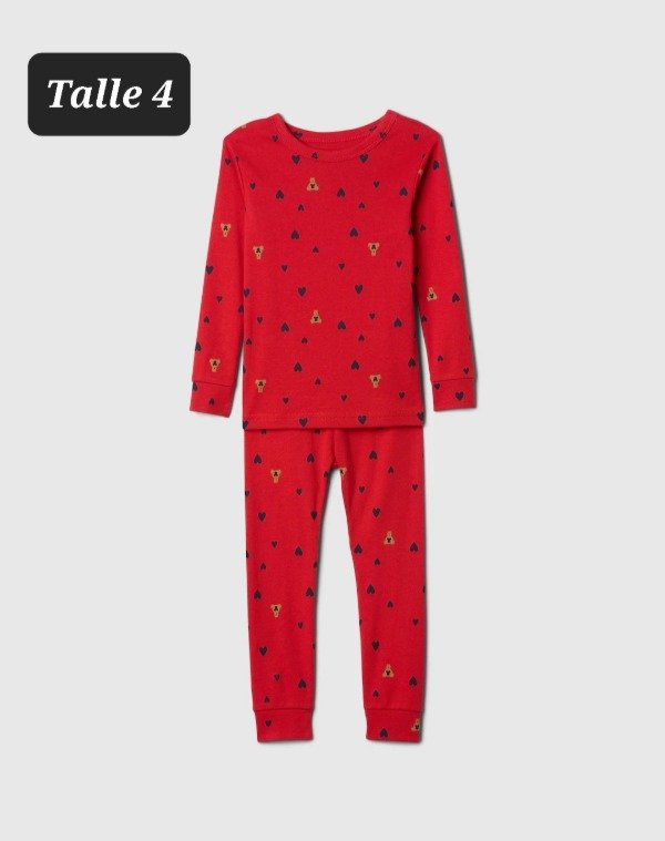 Producto - Pijama gap 2 piezas talle 4 rojo