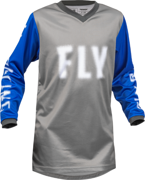 Producto - JERSEY FLY RACING NIÑO F-16 GRIS/AZUL