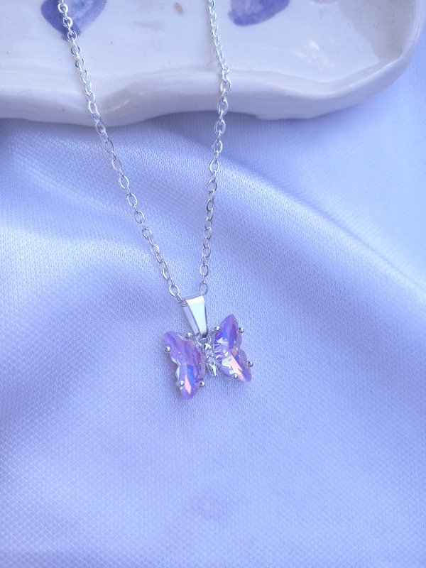Producto - cadenita butterfly tiny white (lila)