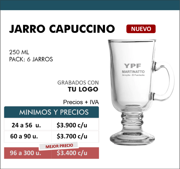 Producto - Jarro capuccino 250ml. desde