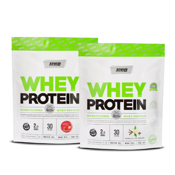 Producto - COMBO STAR NUTRITION - 2x WHEY PROTEIN DOYPACK 2 LB.