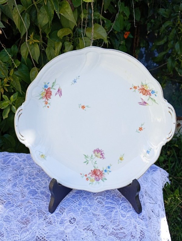 Producto - Plato de masas con asas de porcelana nacional Grand Boulogne