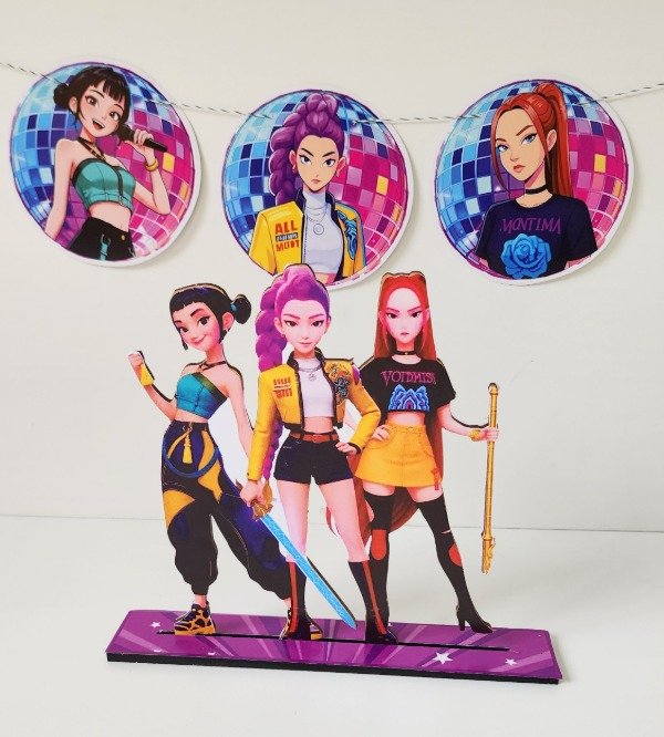 Producto - K Pop Demon Hunters Centro De Mesa o Adorno para Torta