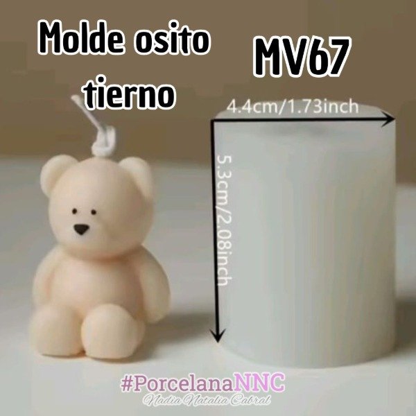 Producto - Molde oso osito  tierno MV67