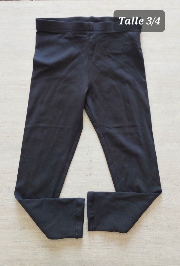 Calza HyM algodon talle 3/4 negra