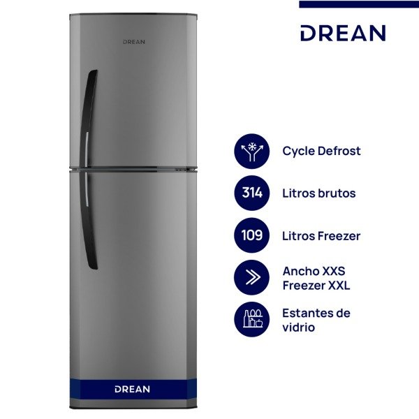 Producto - HELADERA DREAN HDR320F50E 314 L GRIS