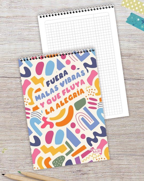 Producto - Anotador A5 CUADRICULADO 60h dis. alegría