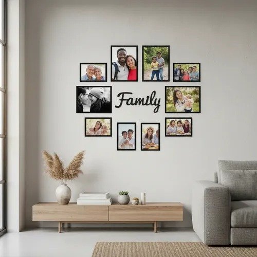 Producto - Portaretratos Frase Familia Decorativo Pared 6 U - 4
