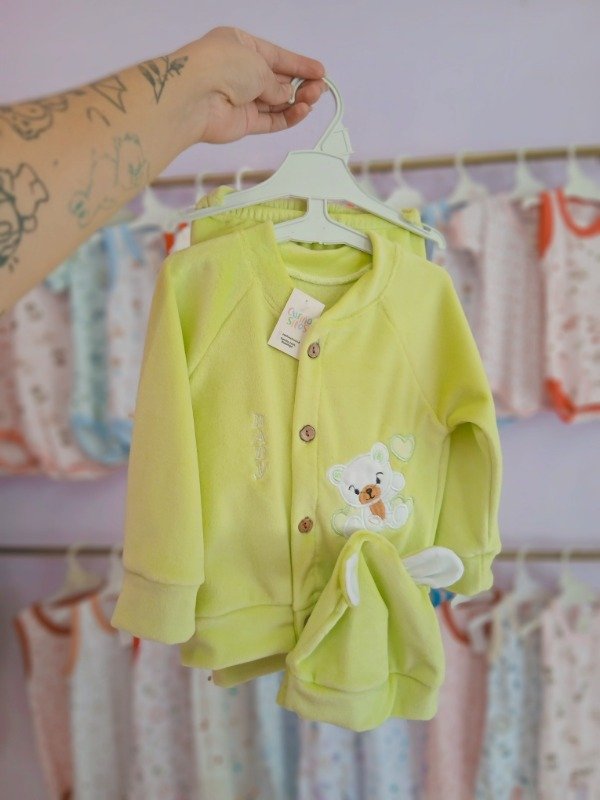 Producto - Conjunto Plush Bifaz T3 verde lima