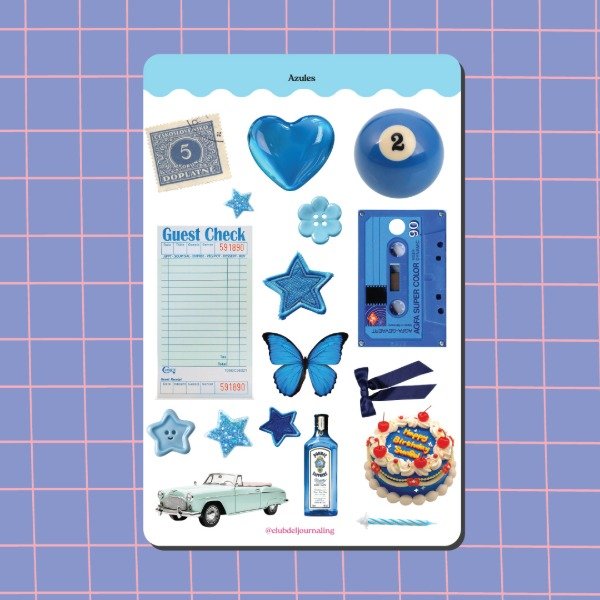Producto - Stickers Azules - Todo en Calma y Color