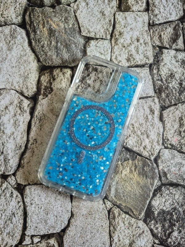 Producto - Funda bumper glam MagSafe Iphone 13 Pro Max celeste
