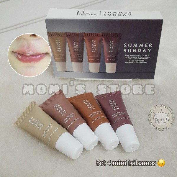 Producto - Set 4 mini bálsamos Pagevine "Summer Sunday"