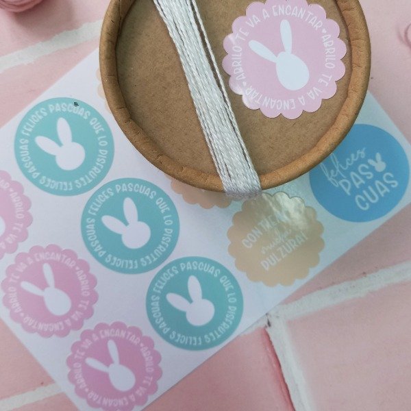 Producto - Sticker círculos pastel Pascuas