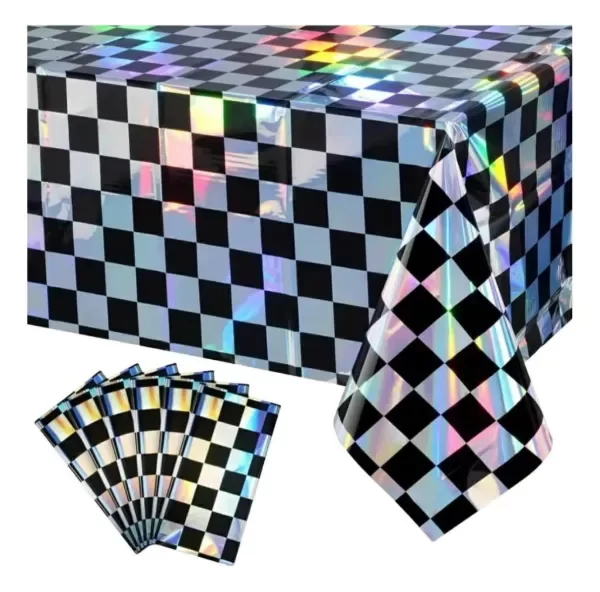 Producto - Mantel Metalizado Cuadrados Carrera