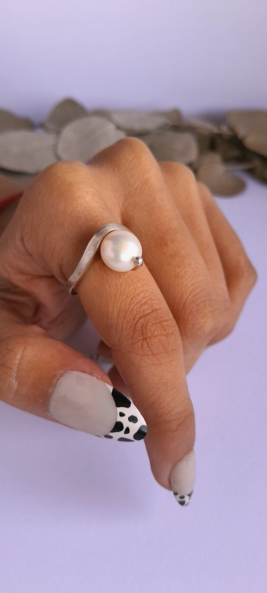 Producto - Anillo plata perla fino