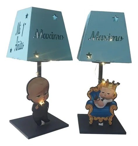 Producto - Centros De Mesa 10u Decorado Jefe En Pañales Con Led - 3