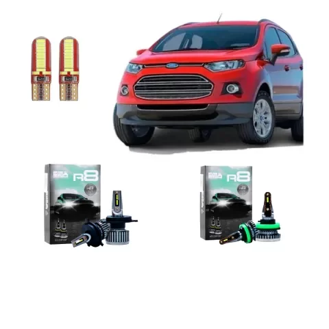 Producto - Kit Cree Led R8 Luz Baja Alta Y Antiniebla Ford Ecosport 2012-2017