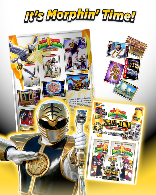 Producto - Poster-Album 3 / Mighty Mophin Power Rangers Ed. White Ranger