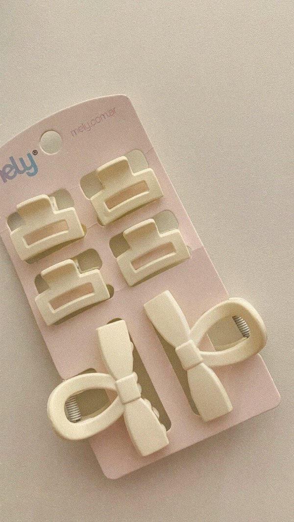 Producto - Set de broches Mely. Blanco