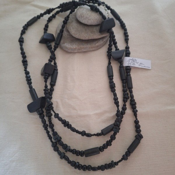 Producto - Collar Mil Vueltas Negro.