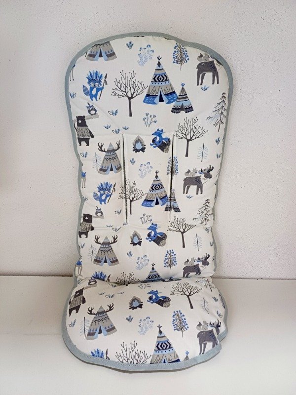 Producto - Colchón de coche carpas azules con gris