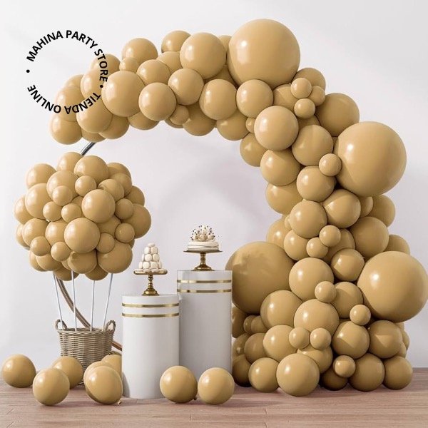 Producto - Globos de látex marrón claro x 10