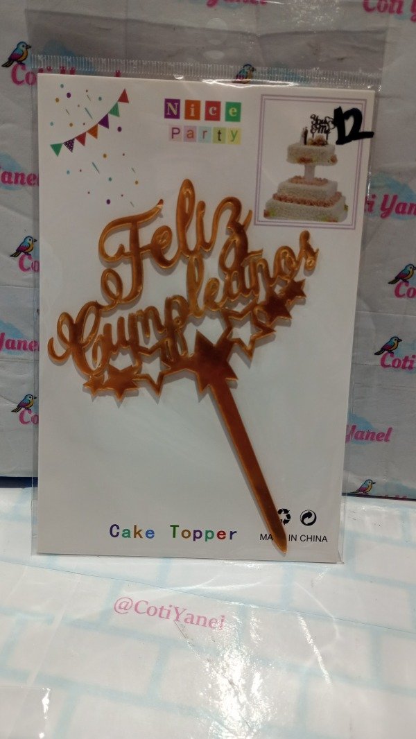 Producto - Topper "Feliz Cumpleaños" PLASTICO - 7