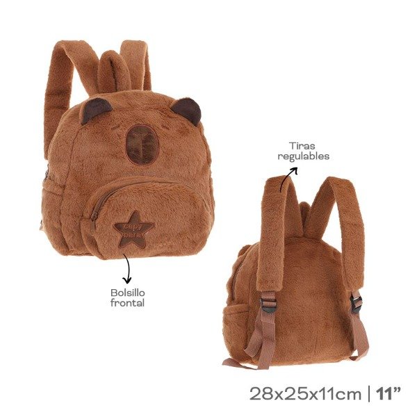 Producto - MOCHILA PELUCHE CAPIBARA TRENDY 53708
