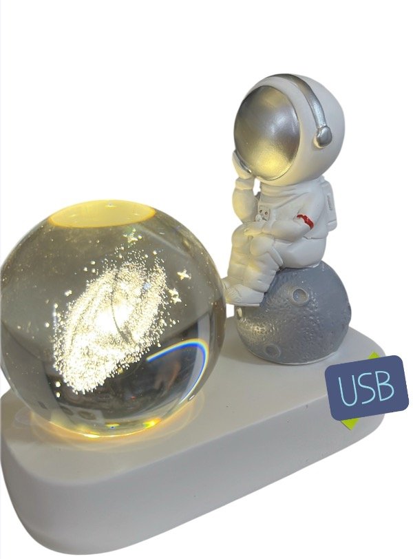 Producto - ASTRONAUTA LED ESFERA VIDRIO USB