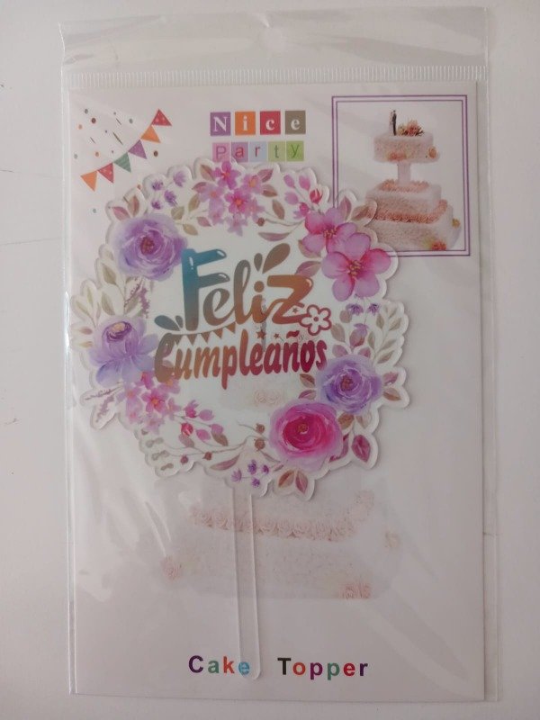 Producto - Cake Topper Acrílico Estampado "FC" M07