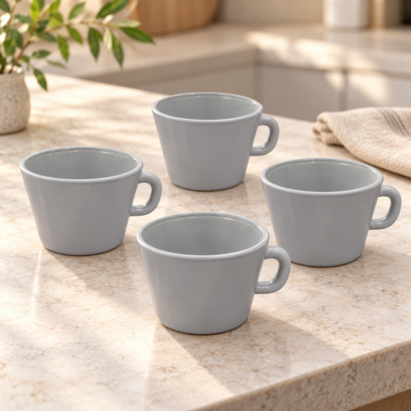 Producto - SET LUXOR 4 TAZAS DE CAFE DE VIDRIO DURAX 187ML - 2