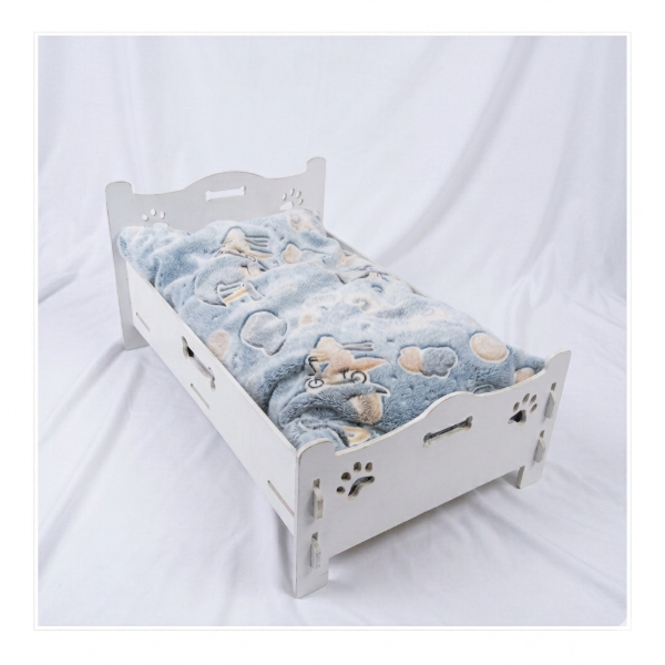 Producto - Camita Rustica Tilca para perros y gatos-blant - 2