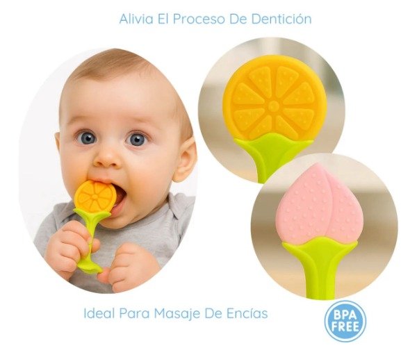 Producto - Mordillo Babyinnovation Silicona Naranja /Frutilla