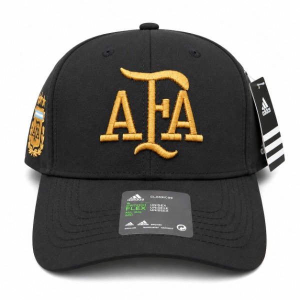 Producto - Afa argentina Mundial negro logotipo dorado con abrojo