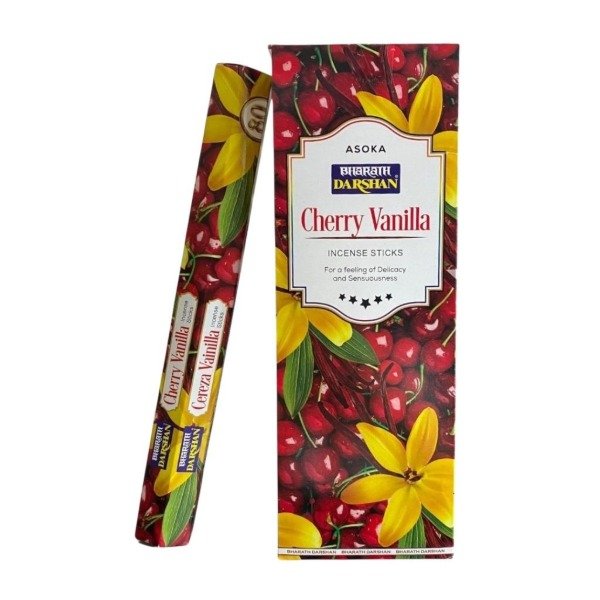 Producto - Sahumerios hexagonales Asoka cereza vainilla x 6 unid.