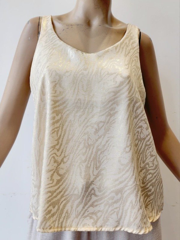 Producto - Musculosa Cuello Reversible Seda Animal Print (Art. 5890)