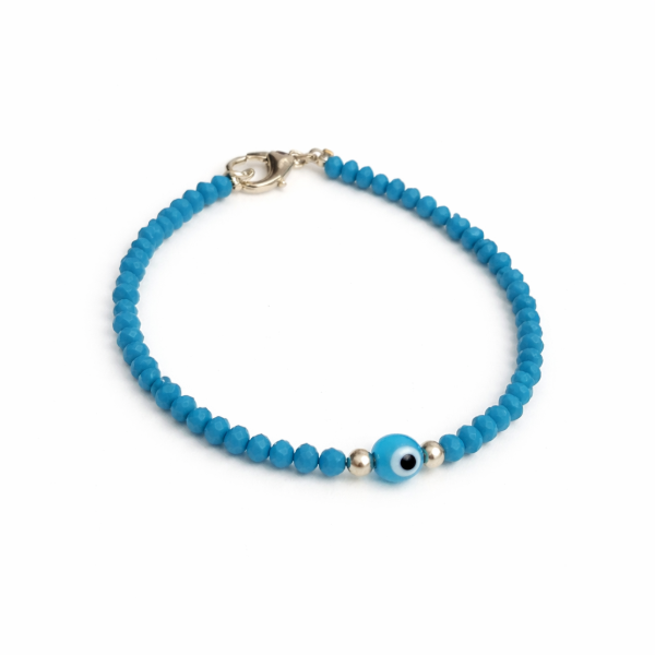 Producto - Pulsera celeste- Ojo turco