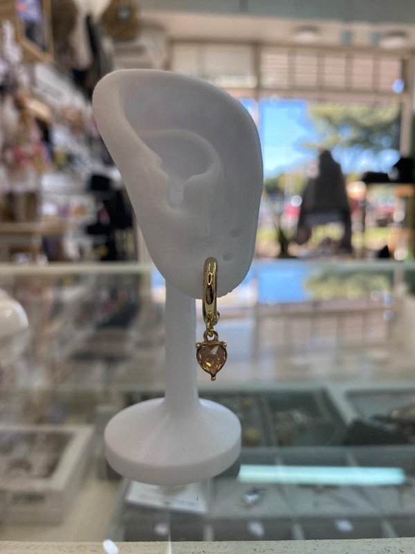 Producto - Aros Solitario Colgante Corazón - 1