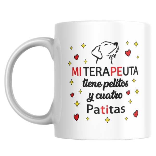 Producto - Taza - mi terapeuta tiene pelitos y cuatro patitas - 0
