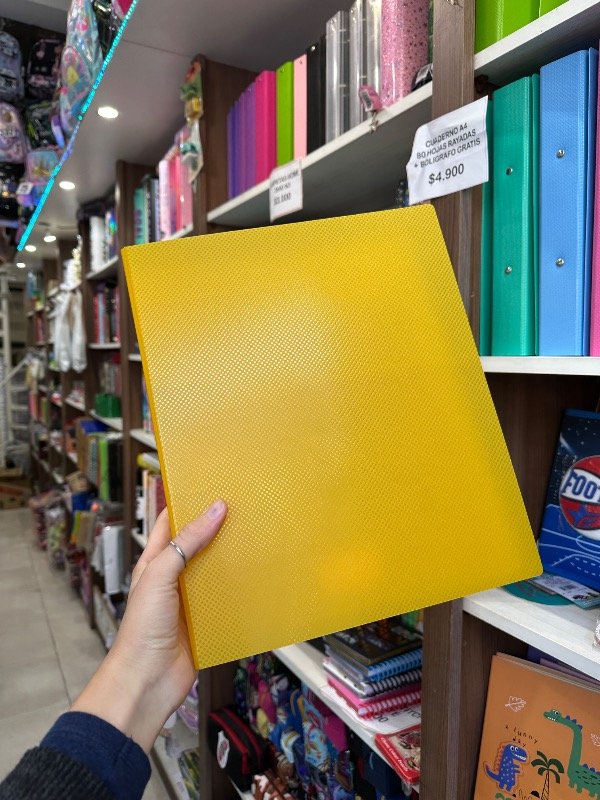 Producto - Carpeta Lomo Ancho A4 AMARILLO