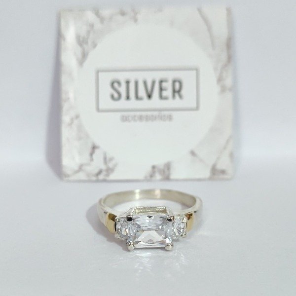 Producto - Anillo Nati Piedra Rectangular t19 PyO