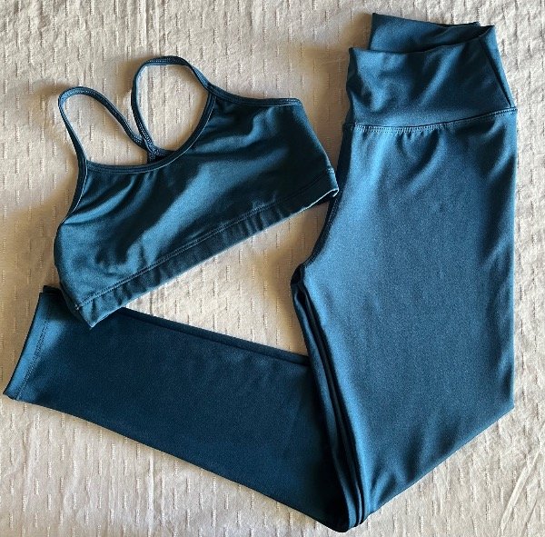Producto - Conjunto calza larga u top lycra VERDE petróleo