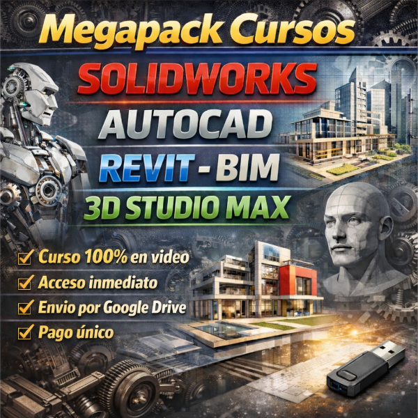 Producto - Megapack Cursos Solidworks Autocad Revit 3DS Max