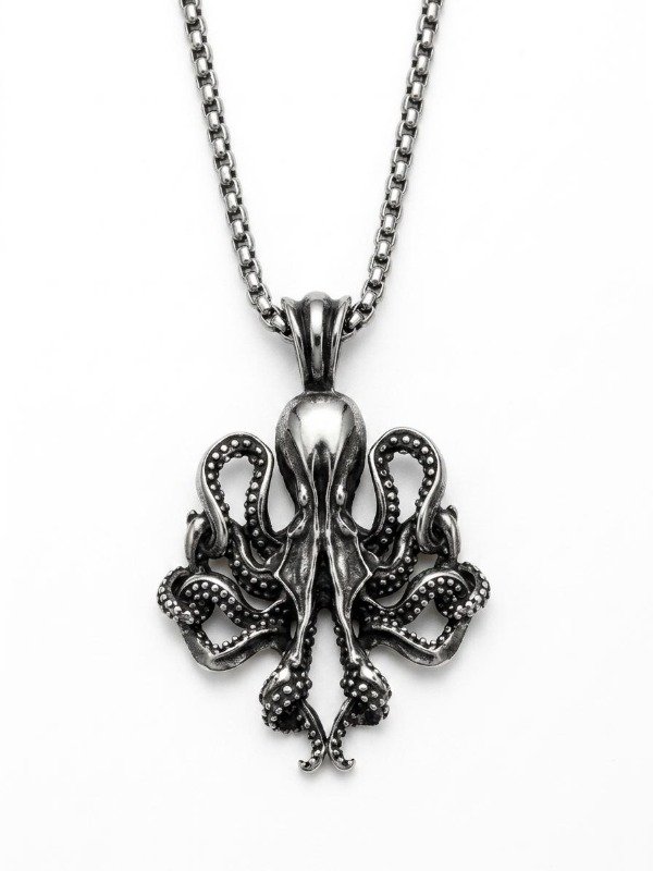 Producto - DIJE PULPO CON CADENA ACERO - 0
