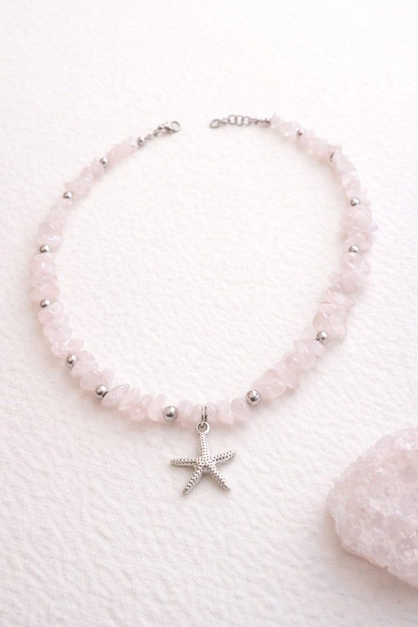 Producto - Choker Aurora Rosa - Cuarzo Rosa