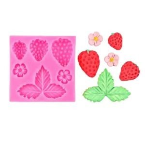 Producto - Molde flores , hojas y frutillas