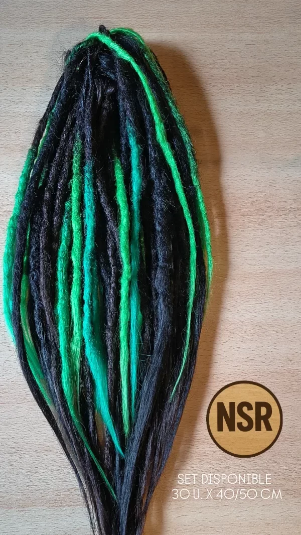 Producto - Dreadlocks en castaño/verde claro