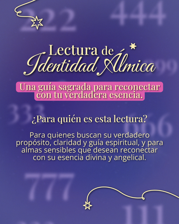 Producto - Sesión Lectura de identidad álmica
